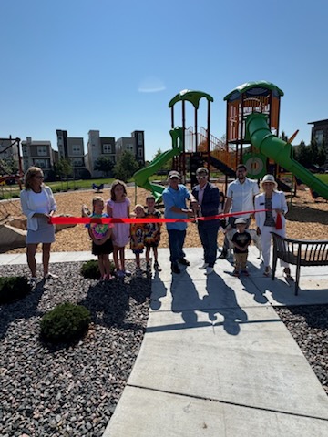 Ribbon cutting group