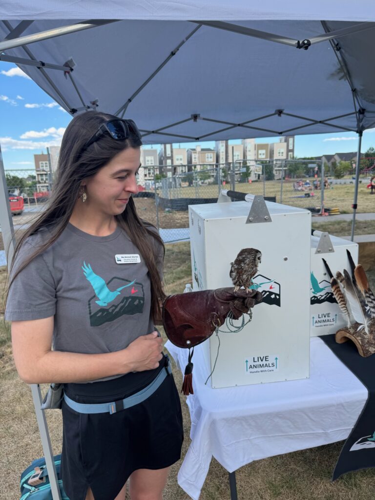 Bird and lady